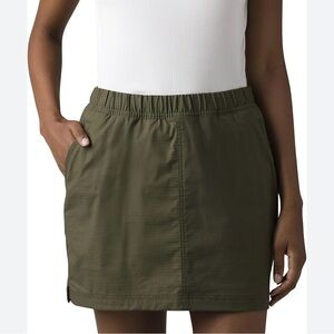 Prana Double Peak Cargo‎ Skort Olive Green Mini Casual Resort Wear Size 6